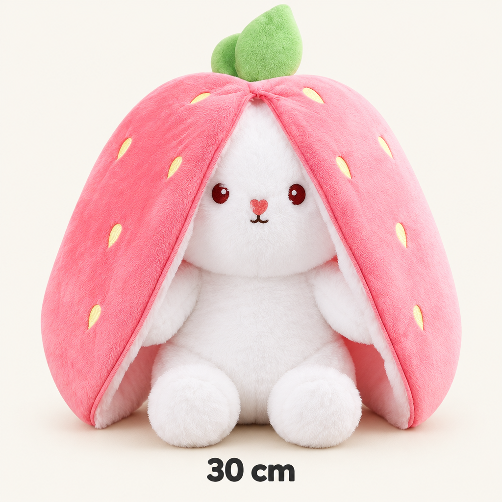 Strawberry bunny plush, 30 cm