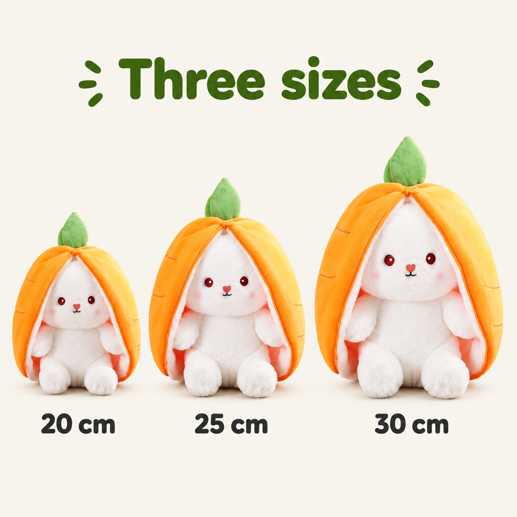 Bunny plush in three sizes: 20, 25 and 30 cm
