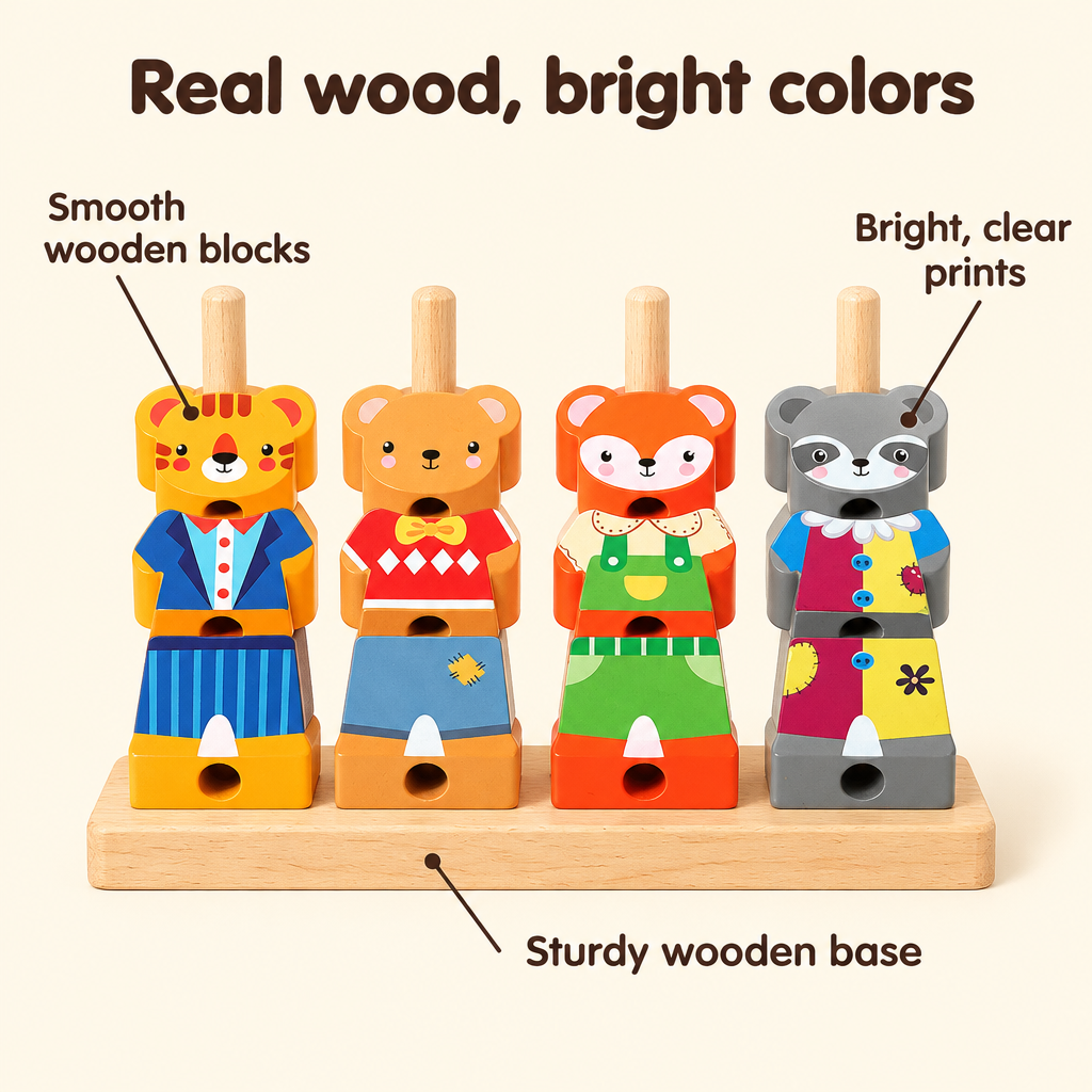 Real wood, bright colors