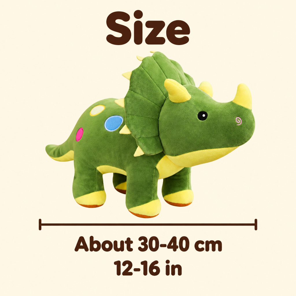 Size of the Triceratops plush