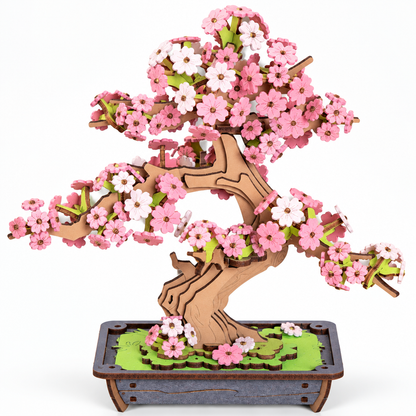 Wooden 3D sakura bonsai kit