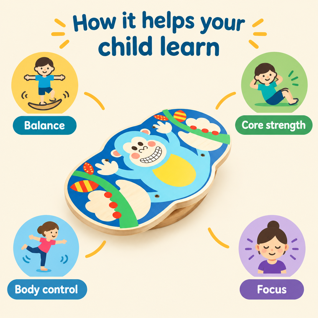How the balance board helps your child learn